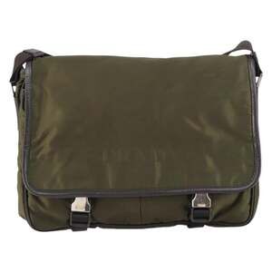 Prada Nylon Shoulder Bag Khaki Green